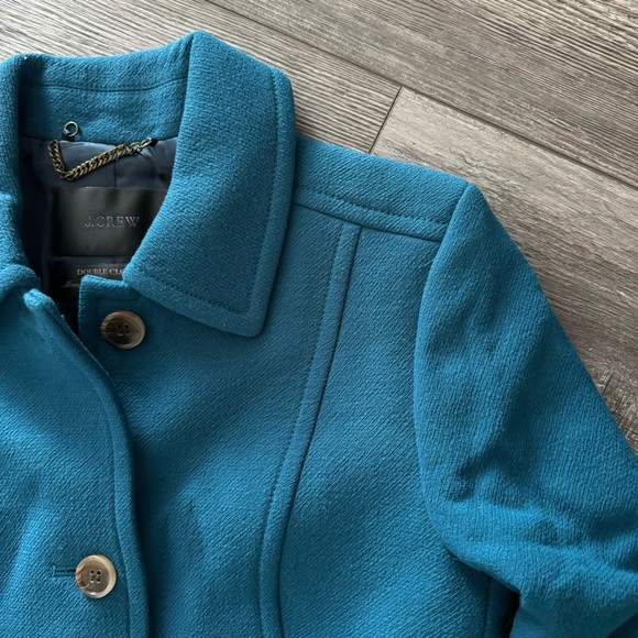 Gorgeous J. Crew Double Cloth Lady Day Coat teal turquoise blue green - Picture 3 of 11